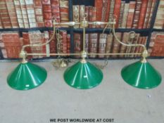 A three shade snooker table light