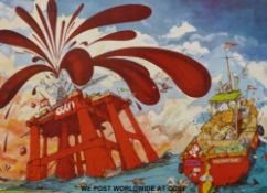 Paul Davies signed limited edition (11/100) Oxo oil print,