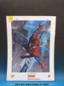 Spiderman limited edition artwork 14/699 signed by David Michael Beck (47 x 62cm)