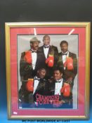 A signed and framed image 'Champions Forever'