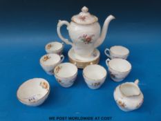 A Coalport floral six-place tea service