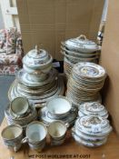 A very large Oriental style dinner and tea service in 'Shanghae' by T Till & Son