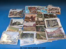 A small collection of scripted, unscripted and stamped postcards,
