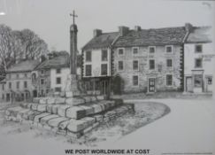 Mark Thompson pen and ink 'East Witton Wensleydale' (26 x 36 cm) together with two signed prints of