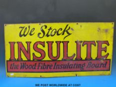 An Insulite enamel advertising sign (38 x 77cm)