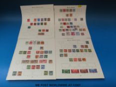Four loose album pages of Morocco Agencies stamps,