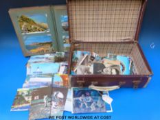 A small case of postcards including vari-vue astronaut/Nasa cards