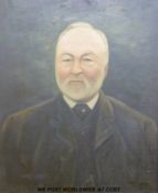 An oil on canvas of Watson Benjamin Marmont, born 1859 in Windsoredge House Nailsworth,