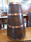 A conical shaped coopered stick stand (H54cm)