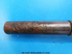 A William IV truncheon with bronze or similar end, engraved with crown and IV WR and initials JH,