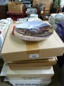 A quantity of collector's plates to include Wedgwood, Royal Worcester, trains, V.