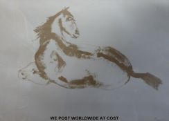 Elizabeth Frink (1930-93) signed limited edition lithograph (215/250) of a (53cm x7 75cm)