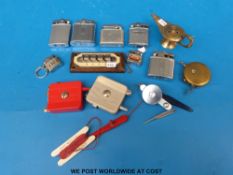 A quantity of collectables to include Ronson and other lighters,
