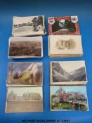 A quantity of postcards, mainly topographical,