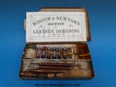A vintage Winsor & Newton's Outfit for Leather Designing