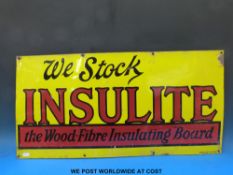 An Insulite enamel advertising sign (38 x 77cm)