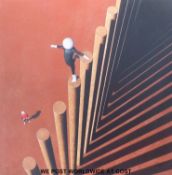 A signed limited edition (6/95) Mark Reeves print 'I'll do anything for Love' (76 x 76cm)