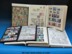 Two albums and a stockbook of omnibus and other stamps and a quantity of loose stamps,