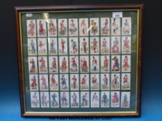 Two framed sets of cigarette cards