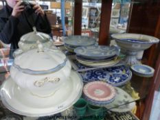A collection of ceramics to include Doulton, Wedgwood and Worcester,
