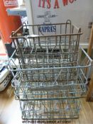 Three vintage milk crates to include L.V.D and E.D.