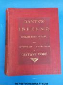 Dante's Inferno (London, Cassell, 1866) translated by the Rev Henry Francis Cary, red cloth,