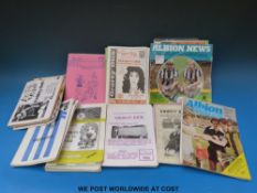 A collection of football programmes, West Bromwich Albion, Birmingham City, Stoke, Aston Villa,