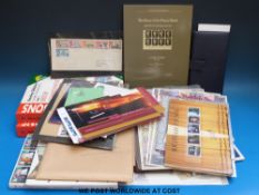 A box file of stamp books,