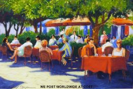 Anthony Orme framed pastel 'Orange Square Mardella' (40 x 60cm)