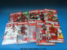 A large collection of Gloucester Rugby Club programmes from 1950's to 2006
