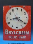A 'Brylcreem your hair' wall clock with Sectric movement (35.