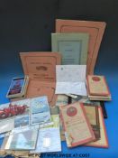 A quantity of ephemera to include early 20thC property auction brochures,