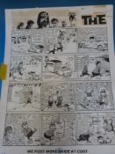 The Trolls in comic strip form from Princess Tina two black & white original art pages by artist