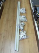 Two decorative curtain poles
