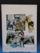 Six Million Dollar Man full colour original art page by artist Martin Asbury,