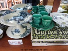 A quantity of Japanese tea ware, some with lithophane bases,