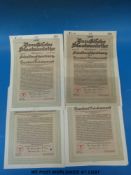 Nine Nazi share certificates