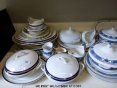 A collection of Bristol china dinnerware etc