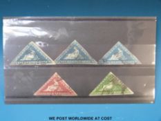 Cape of Good Hope triangles, 1d Red,