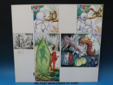 Alice in Spaceland full colour original artwork double page centre spread by artist Ferguson Dewar