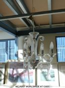 A pair of Murano style glass chandeliers