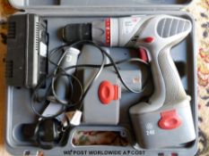 Performance Power cordless hammer drill in hard carry case