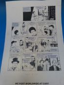 A-Team black & white pen and ink original art page by 2000AD artist Arthur Ranson,
