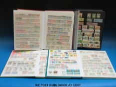 Four stockbooks of mainly Commonwealth stamps,
