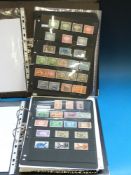 Two ring binders of Commonwealth stamps Victoria-QEII,