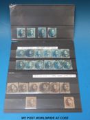 Belguim 1849 Imperial used 10c Brown (SG la) and 20c Blue (SGa).