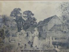 Edwin Penny signed print of kingfishers (54 x 39cm) together with a signed Yeend King print