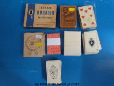 Five sets of c1900 playing cards including BD,