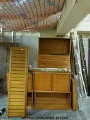 A quantity of Ladderax style retro furniture