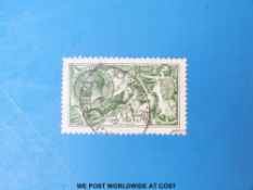 Great Britain 1913 £1 green Seahorse (SG 403) fine used